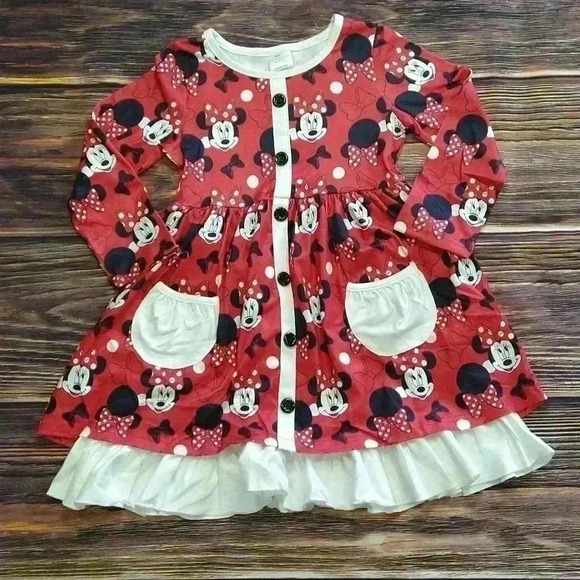 *New* Minnie Mouse Ruffle Dress - Picture 3 of 9